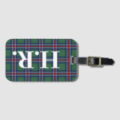 Tartan squares pattern personalized ラゲッジタグ (正面横)