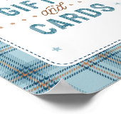 Tartan Teddy Bear, Baby Boy Shower Gifts and Cards ポスター (角)