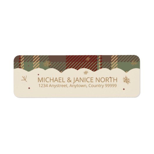 Tartan Trim Christmas Border ID1141A ラベル (正面)