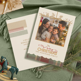 Tartan Trim Christmas Hanging Photo ID1141A シーズンカード