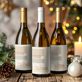 Tartan Twill Merry Christmas Red Green ID1141A ワインラベル