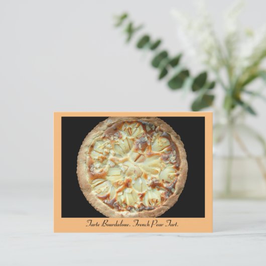 Tarte Bourdaloueは梨のタルトフランスのの写真だ。 ポストカード (スタンド正面)