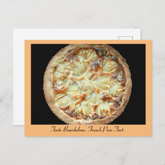 Tarte Bourdaloueは梨のタルトフランスのの写真だ。 ポストカード (正面/裏面)