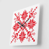 Tartlauの赤 スクエア壁時計 (傾斜)