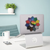 TarValon.Net "Support Your ストライプ Systems"ビニールステッカー シール (デスク上のノートパソコン)