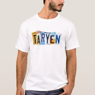 Taryenナンバープレート グラフィックデザイン tシャツ