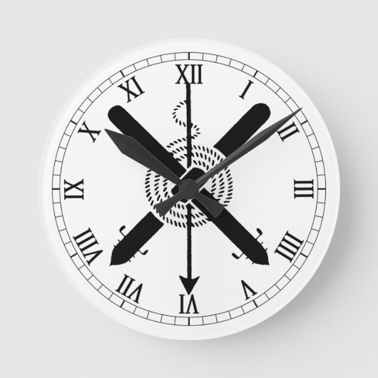 TAS分岐バッジ ラウンド壁時計 (正面)