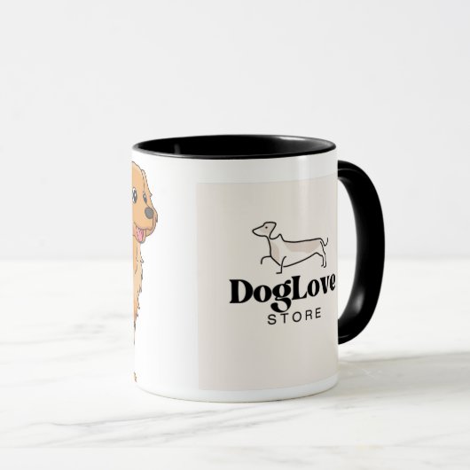 Tasa personalizada DogLove  マグカップ (正面右)