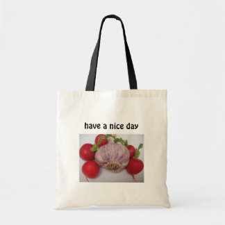 Tasche Knoblauch: have a nice day トートバッグ