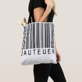 Tasche "SAUTEUER" Barcode Schwarz トートバッグ (クローズアップ)