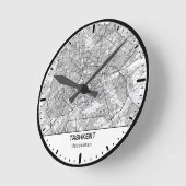 Tashkent Clock City Line Art ラウンド壁時計 (傾斜)