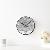 Tashkent Clock City Line Art ラウンド壁時計 (ホーム)