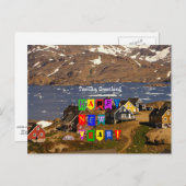Tasiilaq，グリーンランド – 新年おめでとう ポストカード (正面/裏面)