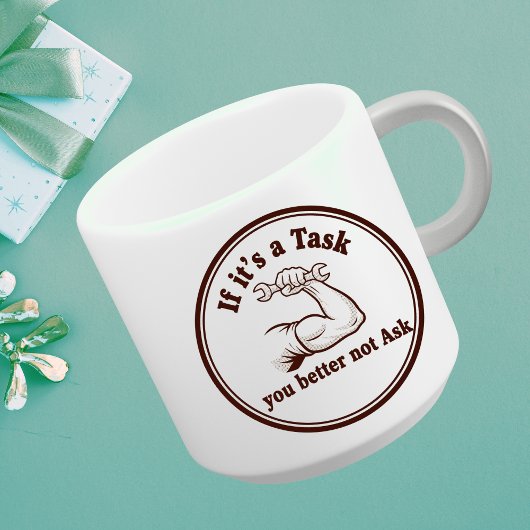 Task Ask Motto: Initiative Coffee Mug Power コーヒーマグカップ