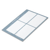 Task Priority and planner Matrix (blue) ノートパッド (アングル)