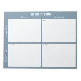 Task Priority and planner Matrix (blue) ノートパッド