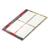 Task Priority and planner Matrix (floral) ノートパッド (アングル)