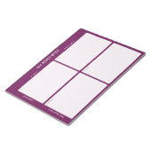 Task Priority and planner Matrix (purple/magenta) ノートパッド (アングル)
