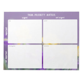 Task Priority and planner Matrix (spring floral) ノートパッド