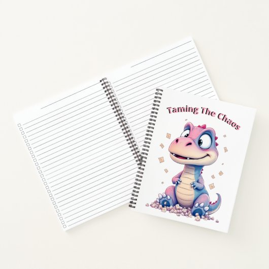 Taskosaurus Rex | Cute Dinosaur To-Do List Design ノートブック (内部)