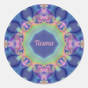 TASMA 〜 パステル抽象万華鏡パターン 〜 ラウンドシール