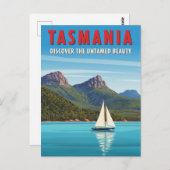 Tasmania Sailboat Australia Travel ポストカード (正面/裏面)