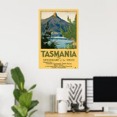 Tasmania Vintage Travel Poster Print ポスター (ホームオフィス)
