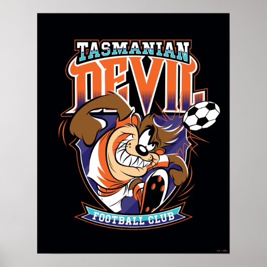 Tasmanian Devil Football Club Badge ポスター (正面)