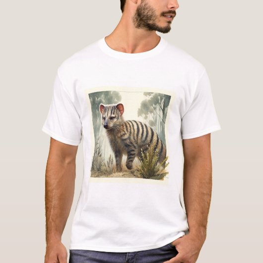 Tasmanian Tiger in Watercolor REF25 - Watercolor Tシャツ (正面)