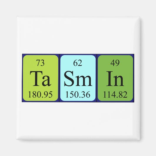 Tasmin周期表名磁石 マグネット (正面)