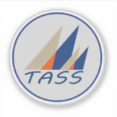 TASSロゴ カスタムカット ビニールステッカー シール (正面)