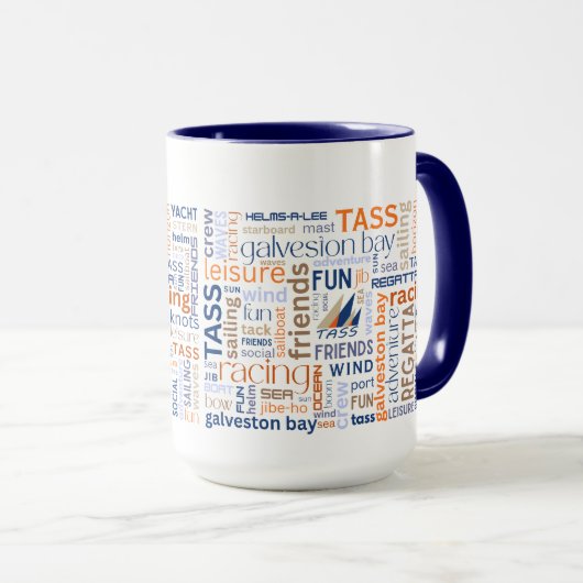 TASS Sailing Words Coffee Mug マグカップ (正面右)