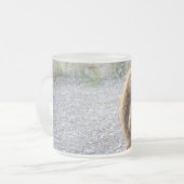 tasseのgivrée avec photo de lagotto-romagnolo フロストグラスマグカップ (正面左)