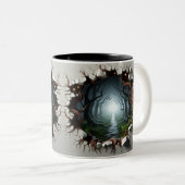 Tasse 2 Couleurs 3D Eerie Halloween ツートーンマグカップ (正面右)
