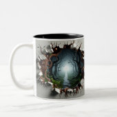 Tasse 2 Couleurs 3D Eerie Halloween ツートーンマグカップ (左)