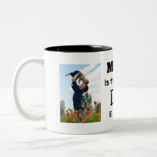 Tasse 2 Couleurs Best Dad ever photo customizable ツートーンマグカップ