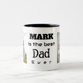 Tasse 2 Couleurs Best Dad ever photo customizable ツートーンマグカップ (中央)