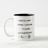 Tasse 2 Couleurs Citations Drôles sur le Café  ツートーンマグカップ (左)