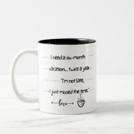 Tasse 2 Couleurs Citations Drôles sur le Café  ツートーンマグカップ