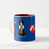 Tasse 2 Couleurs Costume traditionnel d'Alsace, Fr ツートーンマグカップ (正面左)