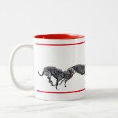 Tasse 2 Couleurs, Course de scottish deerhounds ツートーンマグカップ (左)