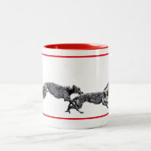Tasse 2 Couleurs, Course de scottish deerhounds ツートーンマグカップ (中央)