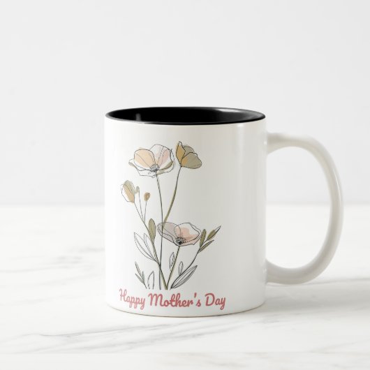 Tasse 2 Couleurs Happy Mother's Day ツートーンマグカップ (右)