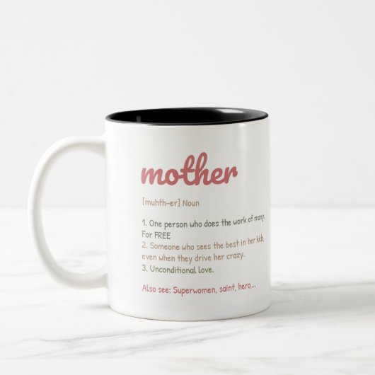 Tasse 2 Couleurs Happy Mother's Day ツートーンマグカップ (左)