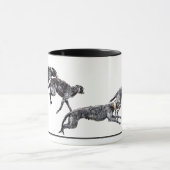 Tasse 2 Couleurs Jeux de scottish deerhounds マグカップ (中央)