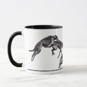Tasse 2 Couleurs Jeux de scottish deerhounds マグカップ (左)