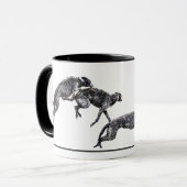 Tasse 2 Couleurs Jeux de scottish deerhounds マグカップ (正面左)