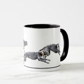 Tasse 2 Couleurs Jeux de scottish deerhounds マグカップ (正面右)