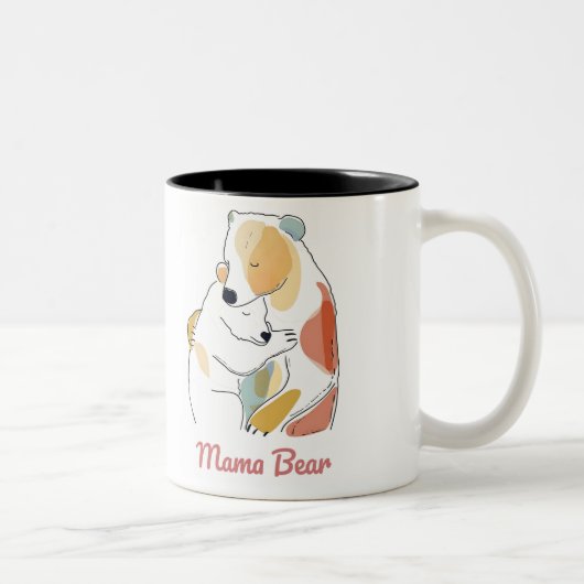 Tasse 2 Couleurs Mama Bear Mothers Day ツートーンマグカップ (右)