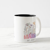 Tasse 2 Couleurs Mama Est 2024 Mothers Day ツートーンマグカップ (正面右)